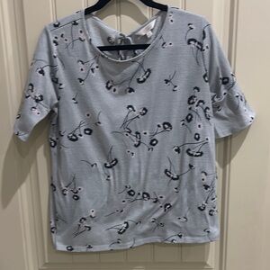 LC Lauren Conrad Floral Print Blouse